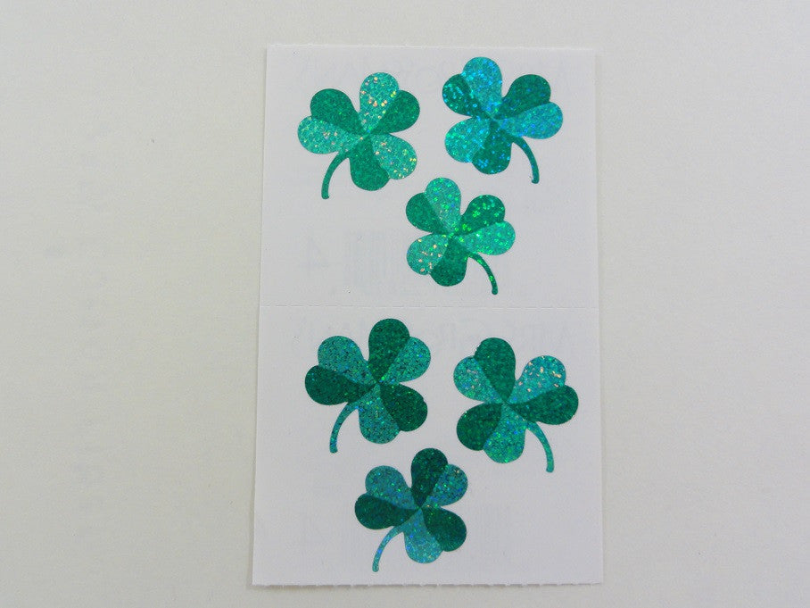 Mrs Grossman Shamrocks Clover Sticker Sheet / Module - Vintage & Collectible 2006