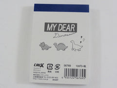 Cute Kawaii Crux My Dear Dinosaur Mini Notepad / Memo Pad - Stationery Designer Paper Collection