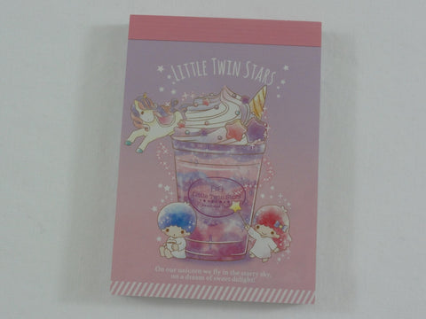 Cute Kawaii Sanrio Little Twin Stars Unicorn Mini Notepad / Memo Pad - Stationery Designer Paper Collection