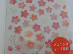 Cute Kawaii Mind Wave Beautiful Spring Sakura Cherry Blossom Flowers Sticker Sheet - for Journal Planner Craft Organizer Calendar