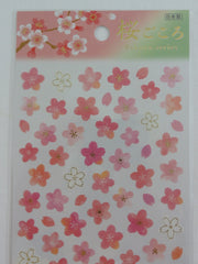 Cute Kawaii Mind Wave Beautiful Spring Sakura Cherry Blossom Flowers Sticker Sheet - for Journal Planner Craft Organizer Calendar