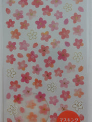 Cute Kawaii Mind Wave Beautiful Spring Sakura Cherry Blossom Flowers Sticker Sheet - for Journal Planner Craft Organizer Calendar