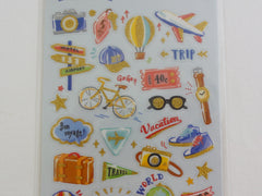 Cute Kawaii Mind Wave Vacation Travel Trip Journey theme Sticker Sheet - for Journal Planner Craft Organizer