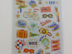 Cute Kawaii Mind Wave Vacation Travel Trip Journey theme Sticker Sheet - for Journal Planner Craft Organizer