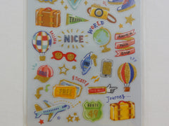 Cute Kawaii Mind Wave Vacation Travel Trip Journey theme Sticker Sheet - for Journal Planner Craft Organizer