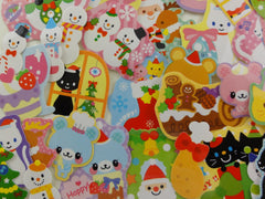 Christmas Winter Santa Ginger Bread Snowman Flake Stickers - 60 pcs