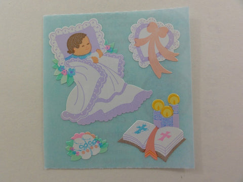 Sandylion Baby Baptism Sticker Sheet / Module - Vintage & Collectible