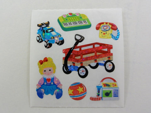 Sandylion Kids Toys Wagon Glitter Sticker Sheet / Module - Vintage & Collectible
