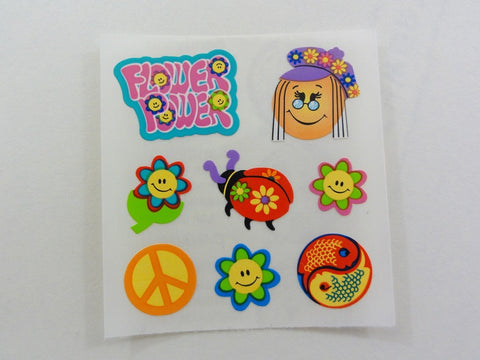 Sandylion Flower Power Peace Beetle Sticker Sheet / Module - Vintage & Collectible