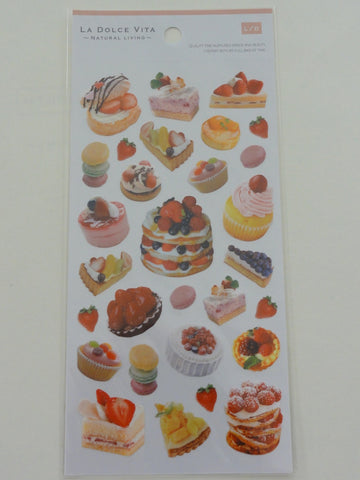 z Cute Kawaii Mind Wave Strawberry Cake Pastry Photo Sticker Sheet