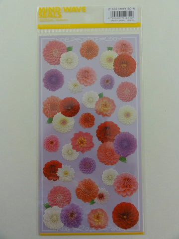 z Cute Kawaii Mind Wave Pink Purple hue Flower Sticker Sheet