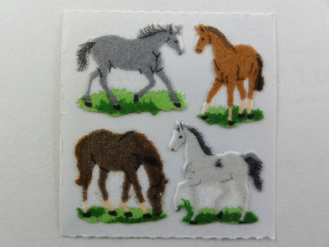 Sandylion Horse Fuzzy Sticker Sheet / Module - Vintage & Collectible