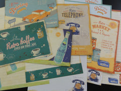 Cute Kawaii Kamio Retro Coffee Drink Market Phone Drive Letter Sets