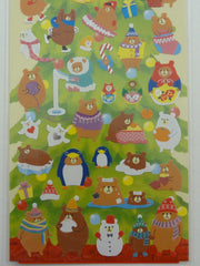 Cute Kawaii Kamio Bear Christmas Winter Sticker Sheet