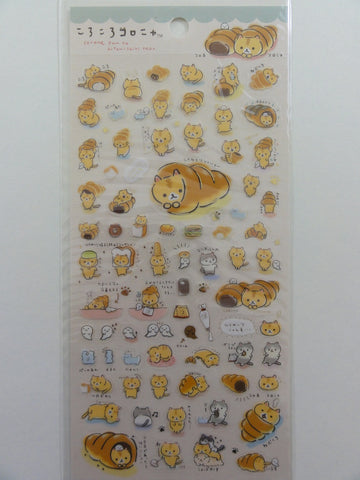 z Cute Kawaii San-X CorocorocoroNya Warm Bread Cat Sticker Sheet - A