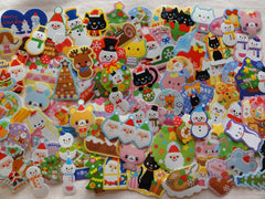 z Christmas Winter Santa Ginger Bread Flake Stickers - 80 pcs
