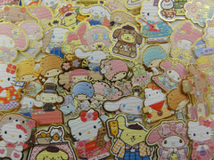 z Cute Kawaii Sanrio Characters Hello Kitty My Melody Purin Little Twin Stars Cinnamoroll Flake Sack Stickers - 50 pcs - B