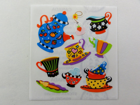 Sandylion Tea Cups Sticker Sheet / Module - Vintage & Collectible