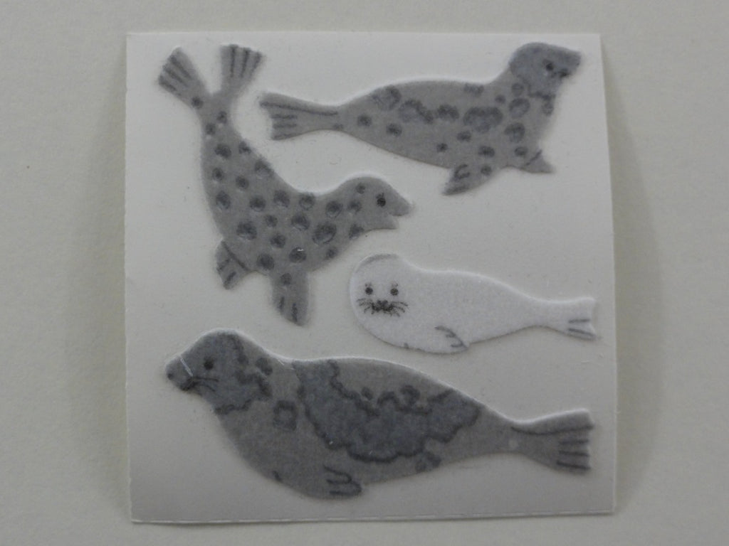 Sandylion Seal Fuzzy Sticker Sheet / Module - Vintage & Collectible