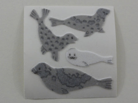 Sandylion Seal Fuzzy Sticker Sheet / Module - Vintage & Collectible
