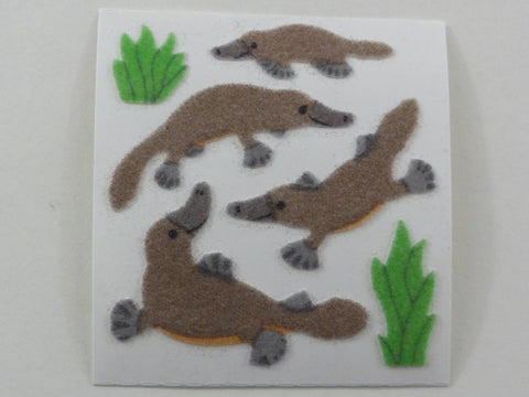 Sandylion Platypus Fuzzy Sticker Sheet / Module - Vintage & Collectible