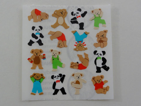 Sandylion Bear Exercise Sticker Sheet / Module - Vintage & Collectible