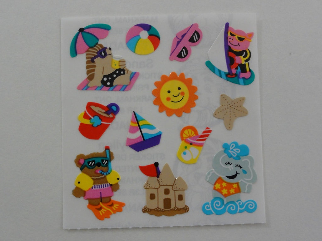 Sandylion Animals at the Beach Sticker Sheet / Module - Vintage & Collectible