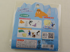 Cute Kawaii Mind Wave Arctic Penguin Bear Whale Animal Stickers Flake Sack