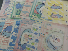 z San-X Jinbesan Whale Letter Paper + Envelope Theme Set - C