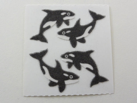 Sandylion Whale Fuzzy Sticker Sheet / Module - Vintage & Collectible