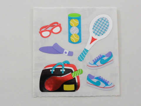 Sandylion Sport Tennis Shiny Sticker Sheet / Module - Vintage & Collectible - Scrapbooking