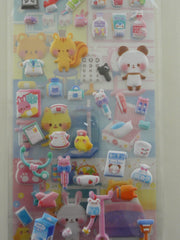 Cute Kawaii Crux Hospital Medicine Doctor Nurse Animal Sticker Sheet - Scrapbooking Journal Planner Collectible