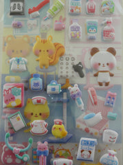 Cute Kawaii Crux Hospital Medicine Doctor Nurse Animal Sticker Sheet - Scrapbooking Journal Planner Collectible