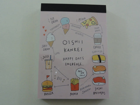 Cute Kawaii Kamio Oishii Kankei Happy Days Food Mini Notepad / Memo Pad - B