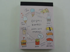 Cute Kawaii Kamio Oishii Kankei Happy Days Food Mini Notepad / Memo Pad - B