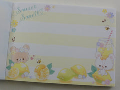 Cute Kawaii Q-Lia Sweet Smell Lemon Bear Mini Notepad / Memo Pad - A