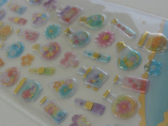 z Cute Kawaii Crux Spring Flower in the Bottles Sticker Sheet - A - for Journal Planner Craft