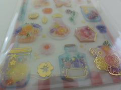 z Cute Kawaii Crux Spring Flower in the Bottles Sticker Sheet - B - for Journal Planner Craft