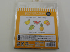 Cute Kawaii Crux Candy Drop Style Flake Stickers Sack - Fruits - for Journal Planner Agenda Craft Scrapbook