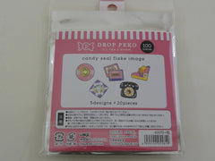 Cute Kawaii Crux Candy Drop Style Flake Stickers Sack - Music and Fun - for Journal Planner Agenda Craft Scrapbook