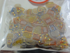 Cute Kawaii Crux Candy Drop Style Flake Stickers Sack - Burger Gum Popcorn Pizza Junk Food - for Journal Planner Agenda Craft Scrapbook