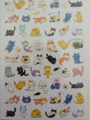 z Cute Kawaii Crux Cats Kitten Sticker Sheet - for Journal Planner Craft
