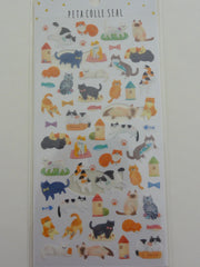 z Cute Kawaii Crux Cats Kitten Sticker Sheet - for Journal Planner Craft