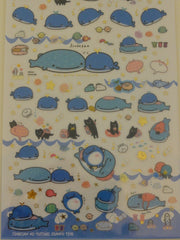 Cute Kawaii San-X Jinbesan Whale Sticker Sheet - B - for Planner Journal Scrapbook Craft