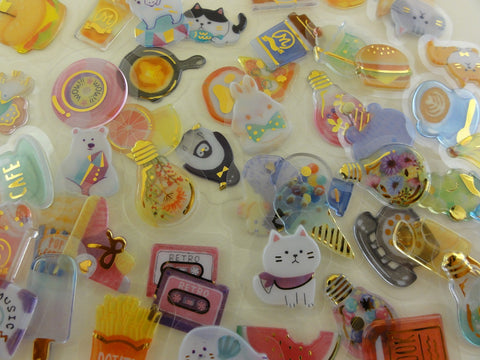 Candy Drop Style Mixed theme Flake Stickers - 50 pcs