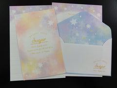 Cute Kawaii Kamio Starry Bright Mini Letter Sets - Small Writing Note Envelope Set Stationery