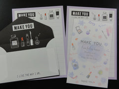 Cute Kawaii Kamio Happy the Way I am Mini Letter Sets - Small Writing Note Envelope Set Stationery