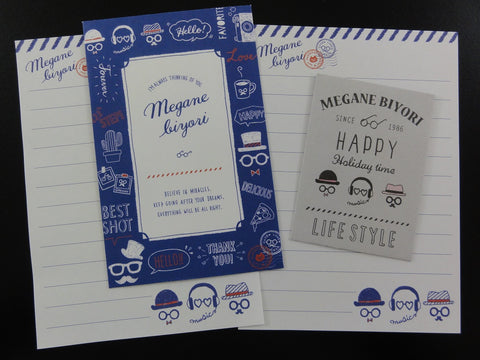 Cute Kawaii Crux Happy Lifestyle Mini Letter Sets - Small Writing Note Envelope Set Stationery