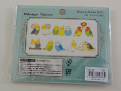 Cute Kawaii Birds Photo Flake Stickers Sack