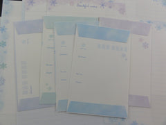 Cute Kawaii Kamio Beautiful Snow Winter Letter Sets - Stationery Writing Paper Envelope Penpal